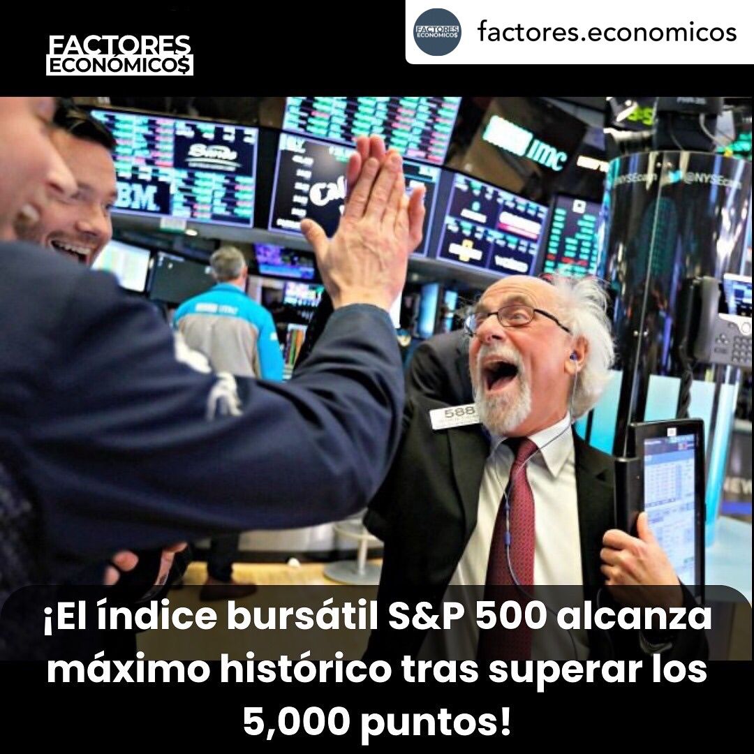 El indice bursátil S&P 500 alcanza máximo histórico tras superar los 5. ...